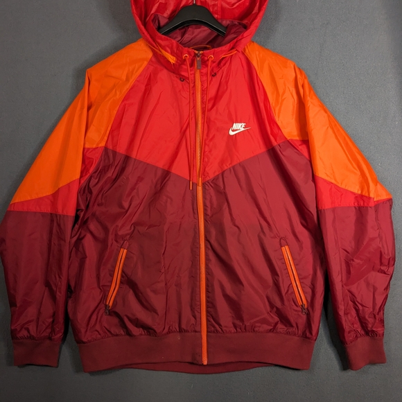 orange nike windbreaker mens